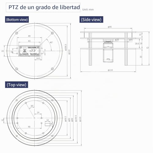 Miniatura 7 de Yahboom Kit De Servomotor De 2 Vías Para Robot Diy, Plataforma Eléctrica Con Servo De Metal, Accesorios Para Cámara O Brazo Robot Servo De Metal 2dof Sin Tablero De Control