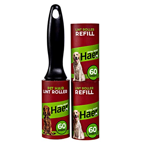 Haer Lint Rollers for Pet Hair Extra Sticky 3 Pack 180 Sheets