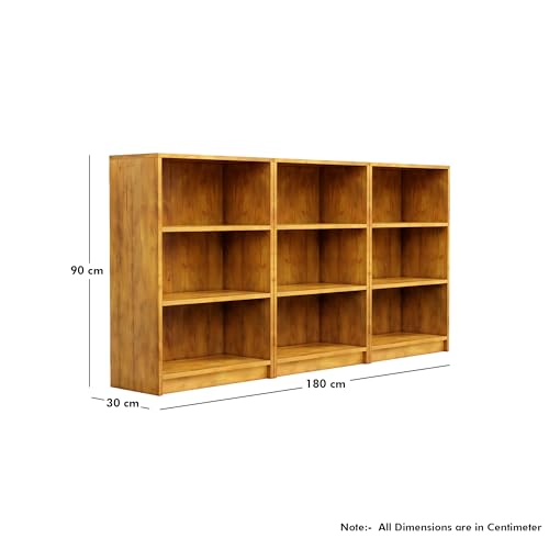Image of Bniture Engineered Wood Bookshelf for Home | Multipurpose Wooden Book Shelf for Study Room, Home Decor Storage Rack, Showcase Organizer for Living Room, Bedroom, Office | Giant Wood
