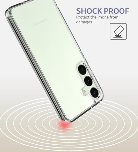 Image of KAPAVER Hybrid Shockproof Back Cover Case Compatible with Samsung Galaxy A54 (PC+TPU) (Clear)