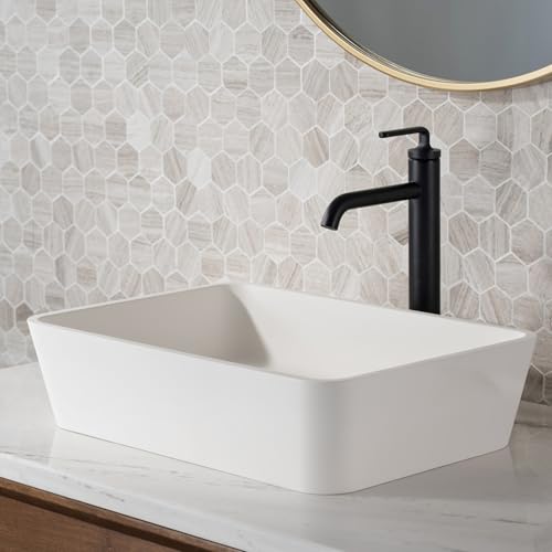 Kraus Ramus Single Handle Vessel Sink Bathroom Faucet with Pop-Up Drain in Matte Black, KVF-1220MB-2PK by Kraus - Used condition - Image 7