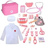 JJ JJ Technology Doctor Kit for Kids, 32 Pcs Pretend Playset for Toddlers, Doctor kit for Toddlers 3-5, with Medical Bag, Stethoscope and Other Accessories, for Boys and Girls Fun Role Playing Game
