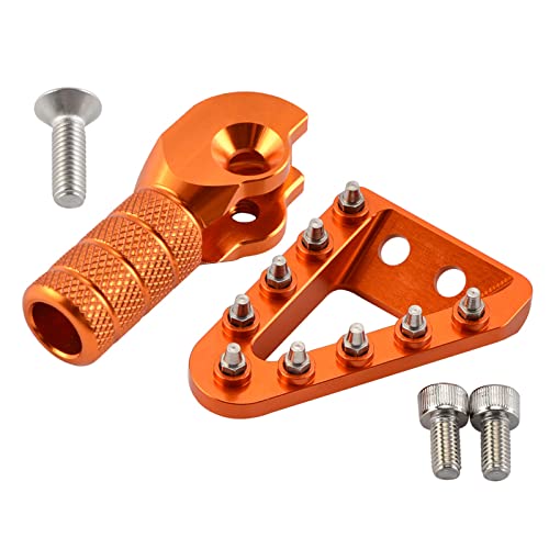 NICECNC Orange Brake Pedal Plate Shift Lever Tip Head Compatible with KTM 125-500 SX/SXF/XC/XCF/EXC/EXCF/XCW/TPI/SD/6D 2017-2022,250/350/450 Factory Edition 2015 250-450 SXF/XCF 2016,See Fitment