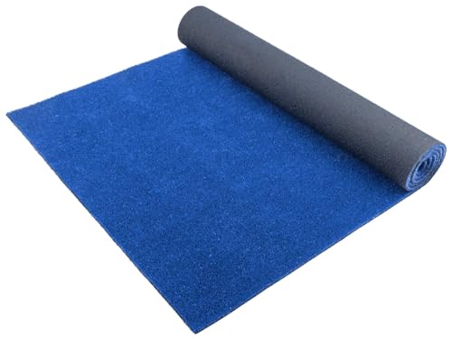 Primaflor Rasenteppich SPRING 7mm - SPRING, Blau, 2,00m x 4,50m, 7 mm Hoch, UV-Beständiger, Wasserdurchlässiger, Grüner Rasenteppich, Outdoor Bodenbelag, Kunstgras für Terrasse und Balkon