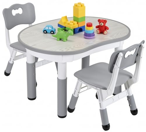 Kindertisch mit 2PCS Stühlen, Packung mit 2 Stühlen, Kindersitzgruppe...