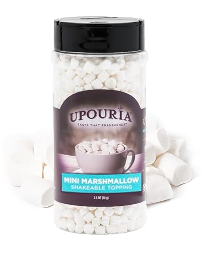 Image of Upouria Mini Marshmallow Beverage and Dessert Topper, Rich Flavor Enhancer for Coffee, Hot Chocolate, Ice Cream, 2.5oz