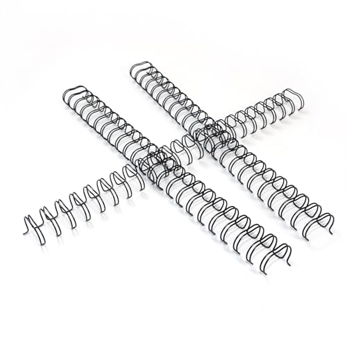 Anneaux reliure de métalliques A4 15,9 mm noir pas 2:1 paquet de 50