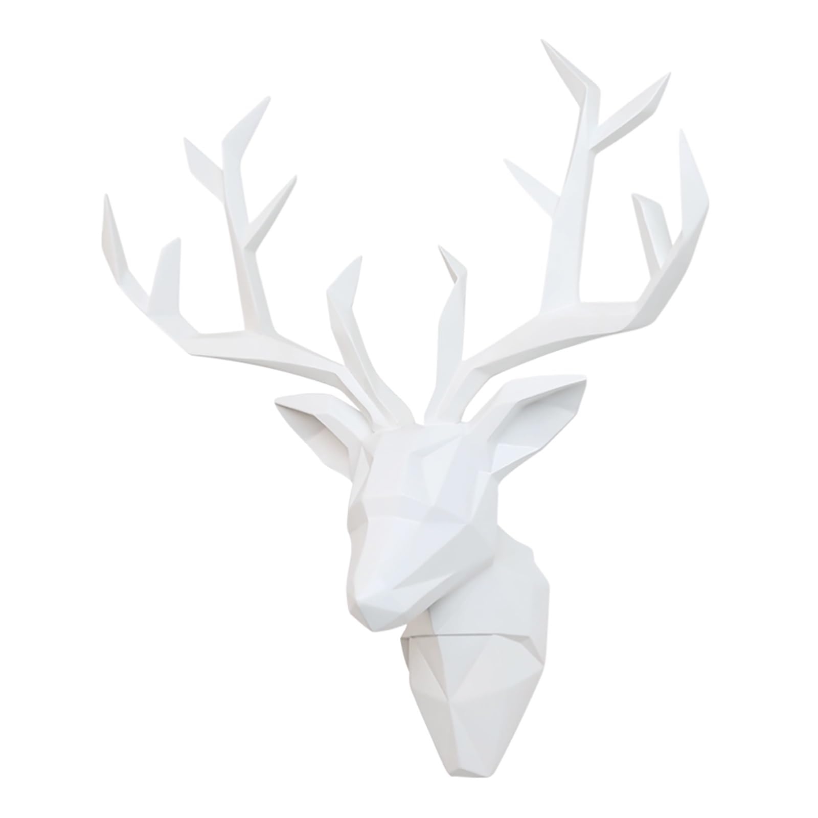 LMYSXAOZ Wall Decor Deer Head,Modern Art Animal Decoration Mounted Ornaments Head Mount Artificial Decor,Large Hanging Faux Taxidermy Stag Antler Sculpture