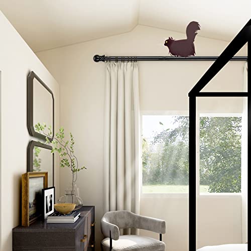 Black Curtain Rod - 1 Inch Curtain Rods For Windows 26 To 40 Inch - Heavy Duty Small Window Curtains Rod And Bracket Set With Treatment Hardware For Drapes Bedroom Door #TOP5