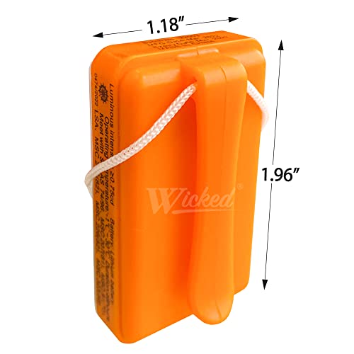 Wicked Life Jacket Strobe Light (4Ea) For Man Overboard Survival Vest; Water Activated, High Intensity Beam Locator, Emergency Long Range Rescue Led Flashing Beacon #TOP1