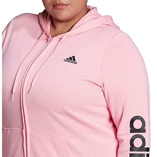 Adidas W Lin FT FZ HD, Felpa con Cappuccio Donna