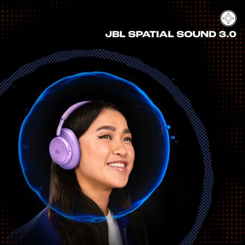 Image of JBL New Live 780NC, Advanced Noise Cancellation 2.0 Wireless Headphones, Technology (BT 6.0, Auracast, Hi-Res, LDAC, Spatial Sound, 6-mic, AI-Trained Algo) 80H Battery, 2Yrs* Warranty, Purple