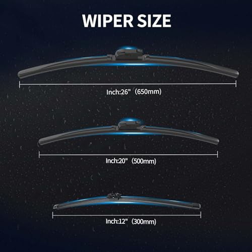 Image of Front and Rear Windshield Wiper Blades, 3 Pcs Front and Back Windshield Wipers Blades for BMW X3 G01 2018-2024, Car Window Wiper Blades for X3 G01 2018 2019 2020 2021 2022 2023 2024