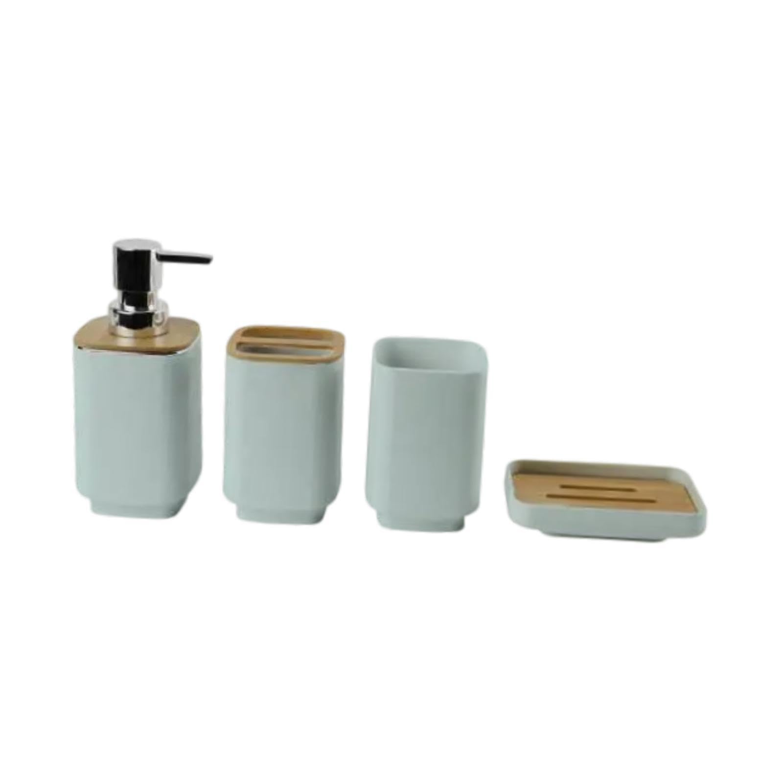 Juego de baño elegante de 4 piezas con acabado decorativo moderno de Amagogo