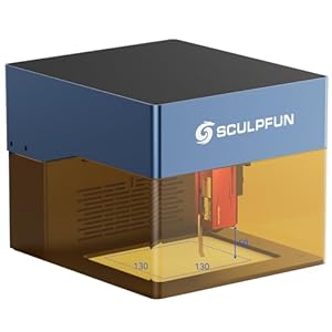SCULPFUN iCube Pro Lasergraveermachine, 5 W, met rookfilter, 10.000 mm/min graveersnelheid, draagbare oogbescherming, lasersnijder, app en pc, draadloze controle