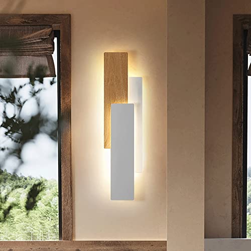 Lámpara de pared de madera ultrafina para solucionar zonas oscuras en pasillos 3