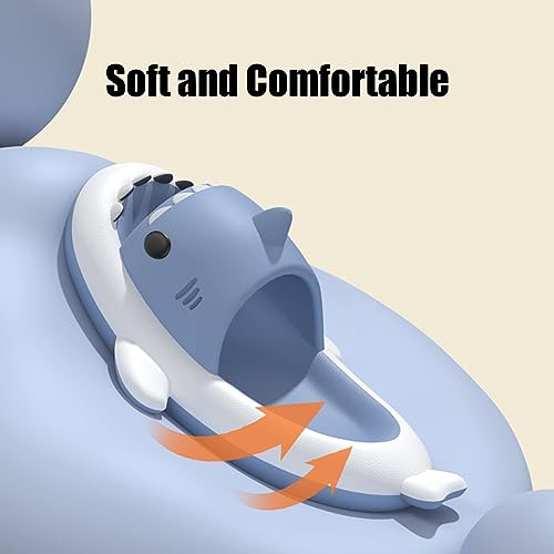 Zureto Shark Slides Shoes, Two Tone Shark Slides, Unisex Cloud Shark Slippers Anti-Slip Cute Casual Beach Sandals3