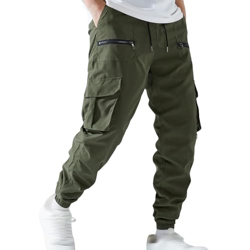 Cargo Pants for Mens Classic-Fit Tactical Sweatpant Lightweight Multi Pockets Work Pant Casual Baggy Sweatpants Men