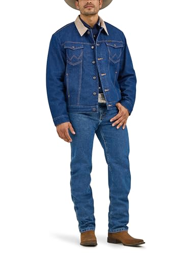 Image of Wrangler Men's Pre-Washed Blanket Lined Denim Jacket