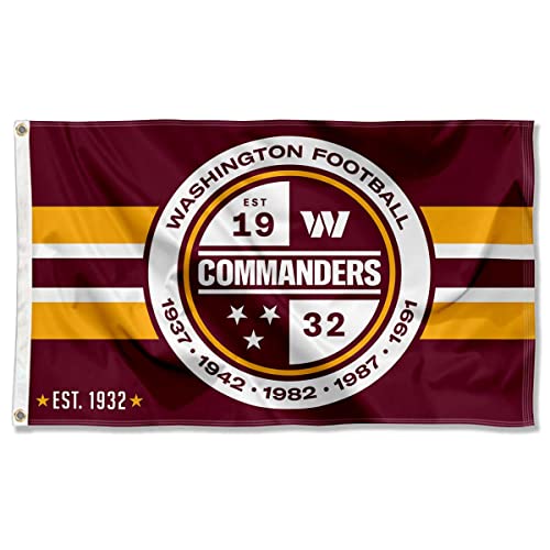 Washington Commanders Patch Button Circle Logo Flag 3x5 Banner