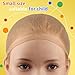 FANDAMEI Wig Cap, 4PCS HD Wig Cap for Kids, HD Caps for Wigs Light Brown, Nylon Wig Caps for Kids, Stocking Caps for Wigs, Transparent Invisible Wig Cap for Halloween. Small Wig Cap for Kids, Baby.