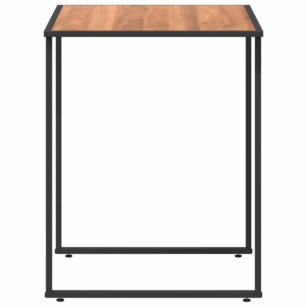 Tavolo da Giardino Marrone in Legno e Acciaio 100x55x70 cm | Ideale per pranzi all'aperto sul terrazzo, questo arredo offre un piano spazioso e una struttura stabile.