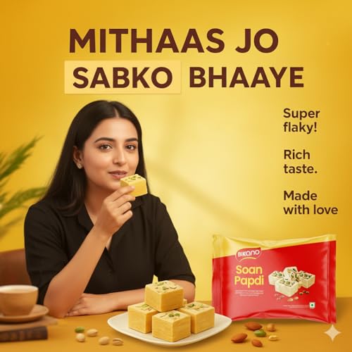 Image of Bikano Soan Papdi 400g | Traditional Indian Sweet | Soft & Flaky Mithai | Ready to Eat Dessert