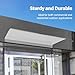 Awning Canopy, UV Rain Snow Protection, Rain Shelter, Thicken Clear Cover Maintenance-Free Awning, Polycarbonate Sheet No Brackets for Front Door/Porch Patio Roof (39.4