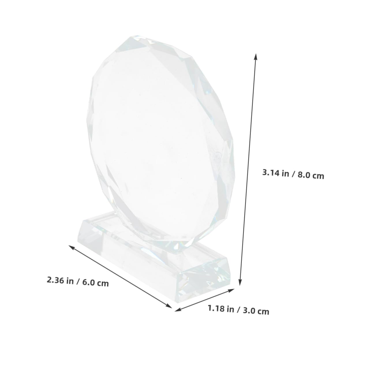 BESPORTBLE Unique Crystal Award Trophy Blank Contest Awards Plaque for Engraving Metal Sublimation Ornament Blanks