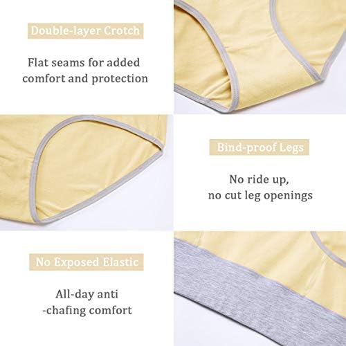 Image of wirarpa Women's Cotton Underwear High Waist Stretch Briefs Soft Underpants Ladies Full Coverage Panties 5 Pack