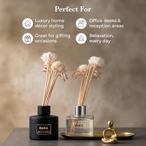 Image of Haka - Coastal Luxe Reed Diffuser 100ml | Citrus, Lavender & Sandalwood Fragrance | Long Lasting Home Fragrance Up to 60 Days | Air Freshener for Home, Bedroom & Office