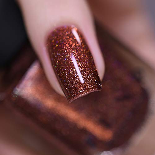 Image of ILNP Misery - Fiery Burnt Orange Holographic Nail Polish