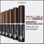 L'Oreal Paris Infallible Volumizing 24H Wear Brow Mascara, Long Lasting Eyebrow Makeup for 2X Fuller Eyebrows, 5.0 Brunette, 0.13 Fl Oz - Image 4