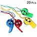Produktbild BESTOYARD 20 Stück Kunststoff-Fußballpfeifen bunt Cheerleading Schiedsrichterpfeife mit Seil Kinder Spielzeug für Sport Outdoor Aktivitäten (zufällige Farbe)