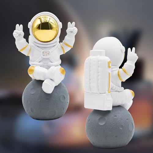 Estatua de astronauta decorativa de 2.9 pulgadas miniatura 4