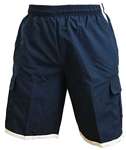 Toson Mens Solid Color Quick Dry Swim Trunks with Drawstring Mesh Lining Beach Shorts with Cargo Pockets2