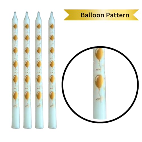 Image of Wanna Party 6 Count White and Gold Birthday Candles Long Thin Cake Candle Cupcake Candles for Birthday Wedding Anniversary Graduation Retirement Party Decoration (White Gold)
