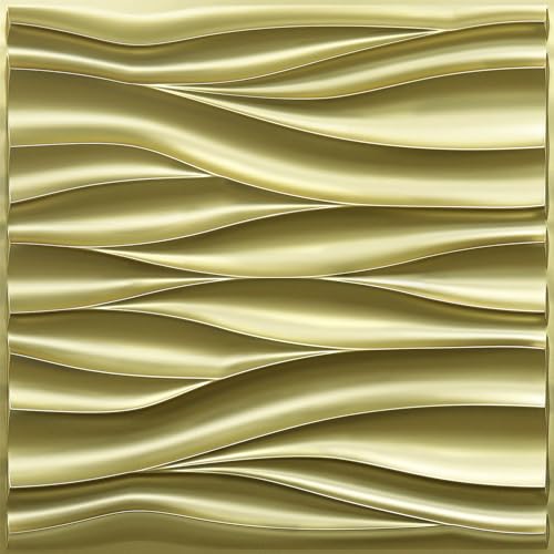 STICKGOO 3D Wall Panels for Interior Wall Decor, Champaign Gold