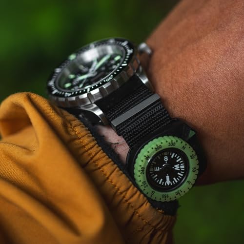 Brújula de pulsera clip-on grado militar Marathon | Bisel luminoso que brilla en la oscuridad | SERE supervivencia y escape | Versión hemisferio norte miniatura 6
