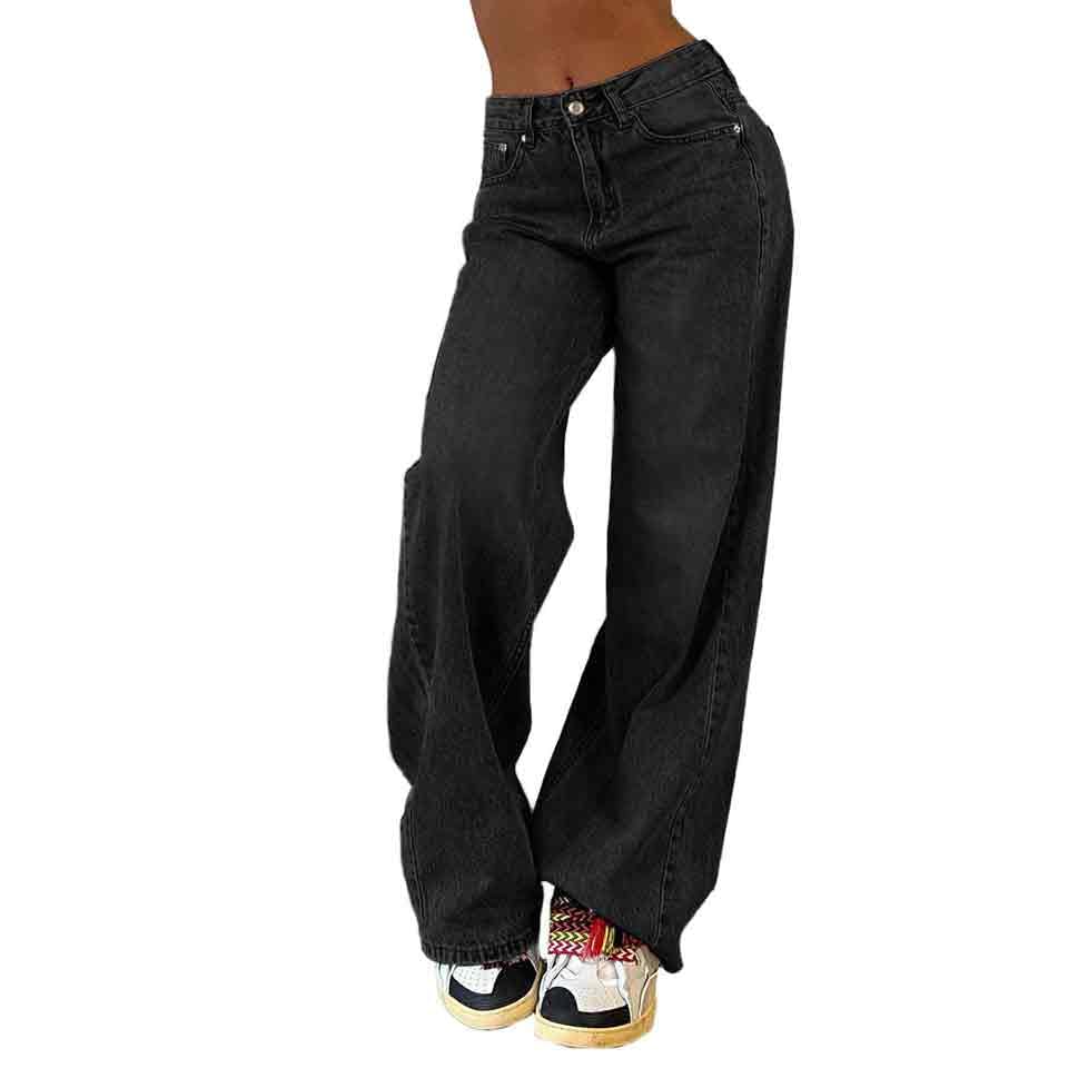 EMMIOL Wide Leg Jeans for Women, Mid Rise Baggy Jeans Plus Size