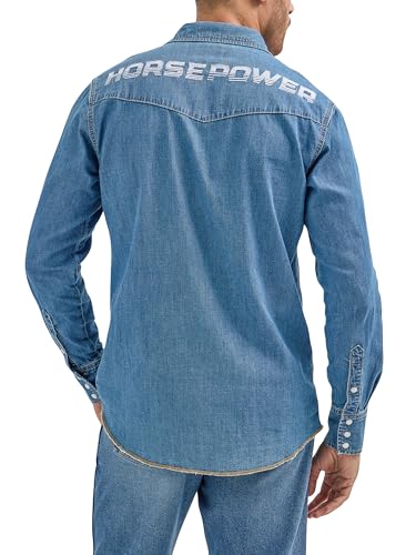 Wrangler Men's X Hot Wheels Denim Work Shirt2