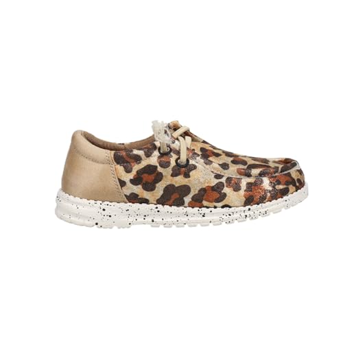 ROPER Kids Girls Hang Loose Leopard Slip On Flats Casual - Brown