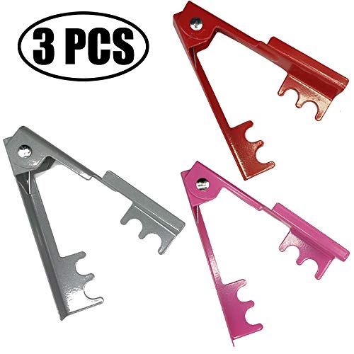 TIHOOD 3PCS Thorn and Leaf Stripper Stripping Tool Rose Removing Burrs Pliers(Green, Pink, Red)