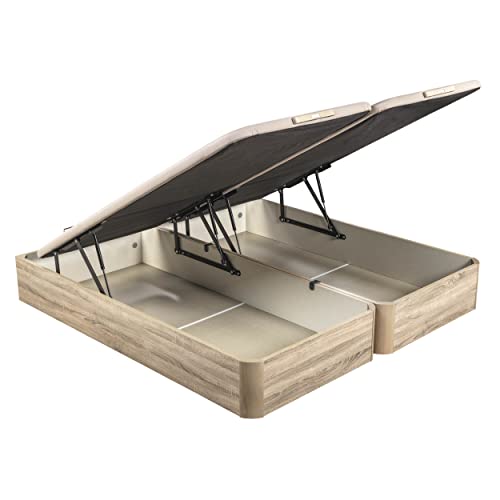 PIKOLIN Canapé Abatible de Gran Almacenaje | Montaje y Retirada Usado Incluido | Color Natural | 180x200 | 2 Canapés Abatibles 90x200 Unidos | AIRBOX