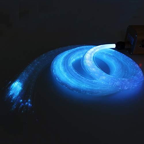 Image of AZIMOM PMMA Plastic Flash Point Fiber Optic Strands 100PCS 0.04IN 9.8ft Side Glow Curtain Waterfall Optical Fiber Cables for LED Light Engine Driver Source Decoration