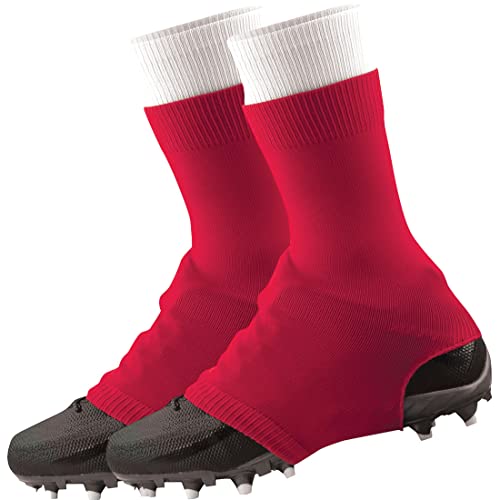 TCK Football Spat Cleat Covers (Red, Small)