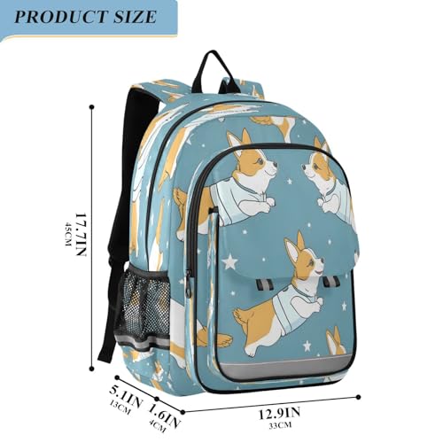 ALAZA Welsh Corgi Dog School Backpacks Travel Laptop Bag Kids Bookbag for Girls Boys Teens Women Men2