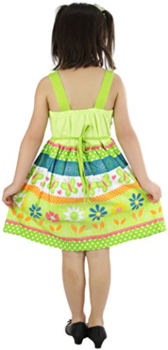 Image of ToBeInStyle Girls Two Piece Short Sleeve Dress and Matching Bolero Crop Cardigan Assorted Prints Cotton Blend Summer Outfit