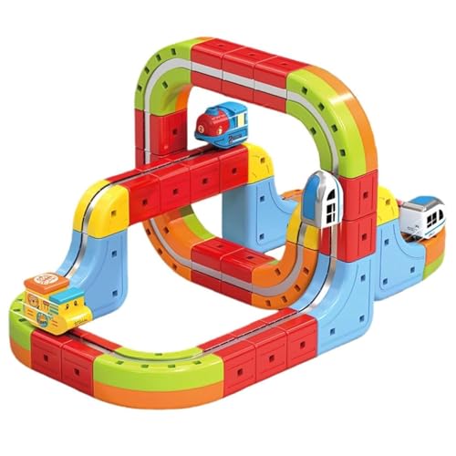 Image of Magnetic Train Track Set for Kids | Anti Gravity Vertical Climb Train Toy with a Rechargeable Trains | STEM Building Toy for Boys & Girls | Birthday Gift (26) | Anti Gravity Vertical Climb, Rechargeable Trains, STEM Building Toy, Boys & Girls