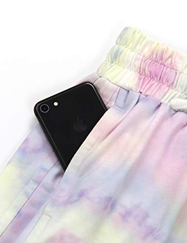 Blooming Jelly Women's Tie Dye Shorts Athletic Workout Running Dolphin Shortie Fitness Lounge Short Pants With Pockets(Small，Tie Dye #TOP4